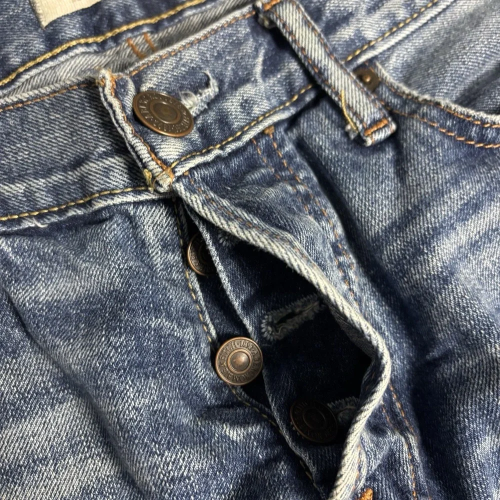 Abercrombie & Fitch‎ Classic Straight Jeans Mens 32x29.5 Button Fly Med Wash Y2K - Picture 3 of 13